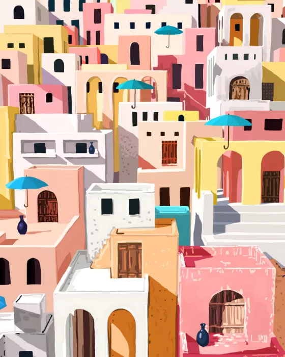Gokhale, Uma: Paisaje urbano en pastel