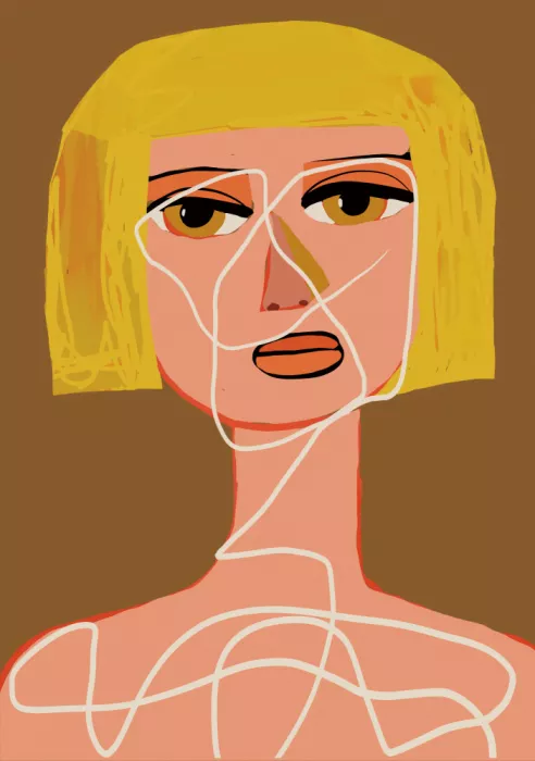Bursic, Sharyn: Tied up woman Tangled