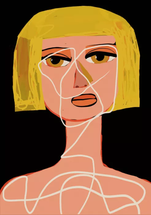 Bursic, Sharyn: Tied up woman Tangled