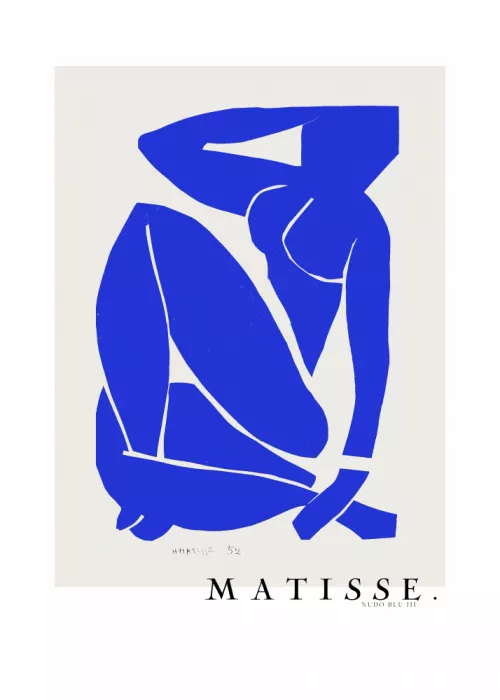 Matisse, Henri: Modrý akt III 1952 Okraj