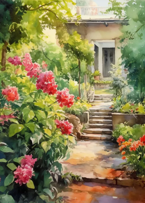 Magnusson, Andreas: Sommerliches Thema in Aquarell Nr. 4