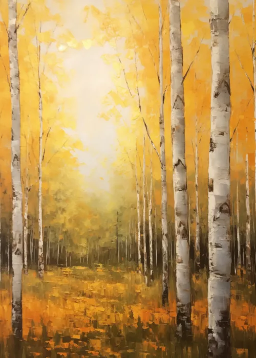 Magnusson, Andreas: Birch Forest In Autumn Light
