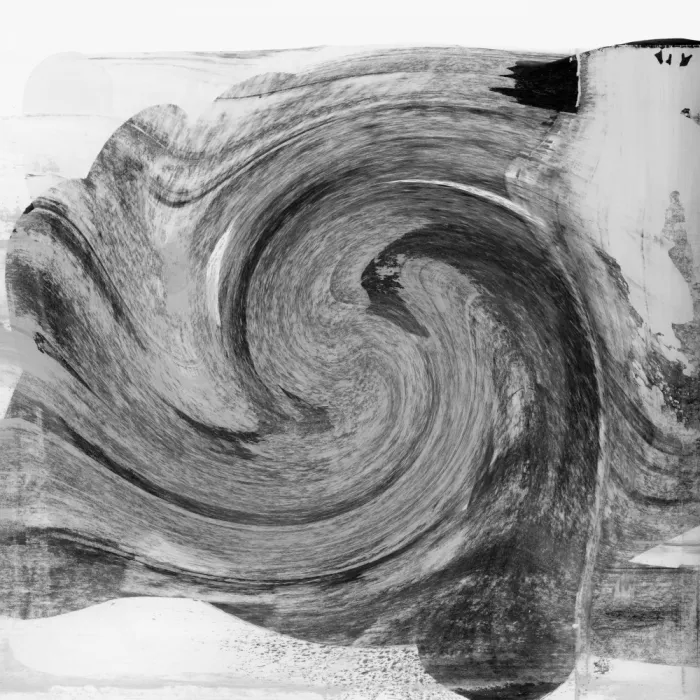 cartissi: Strudel der Stille: Ein monochromatischer abstrakter Wirbel