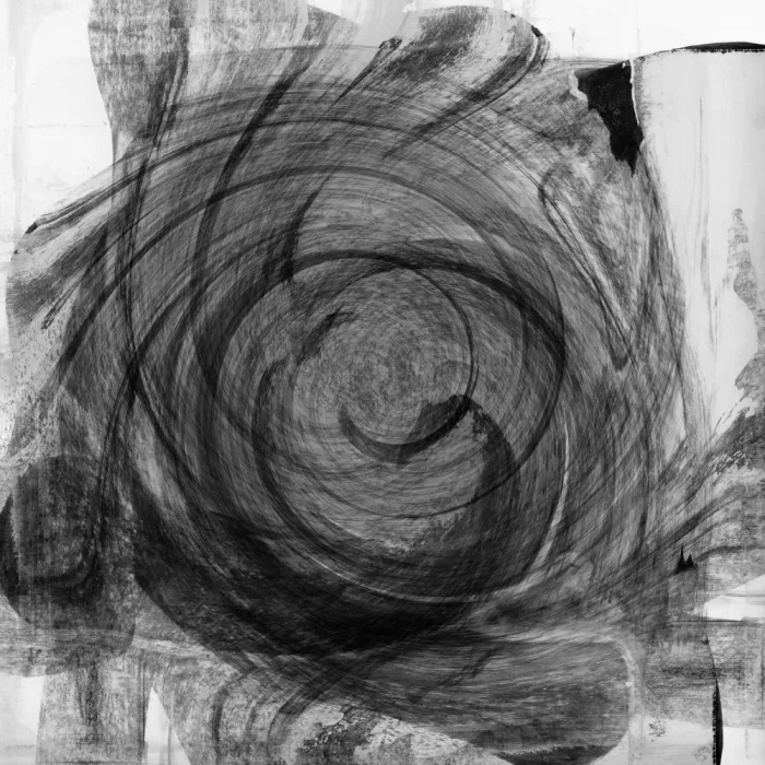 cartissi: Ecos de las profundidades: Una espiral abstracta en carbón