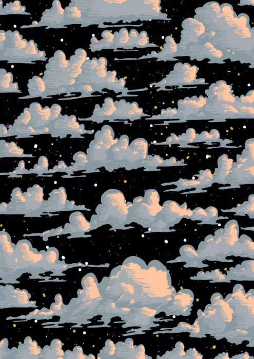 Nicholas: Vintage Wolken Sternennacht