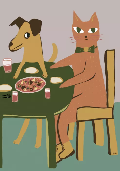 Bursic, Sharyn: Katze und Hund essen Pizza