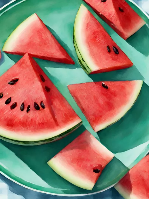 Ohkimiko: Melon slices on a plate