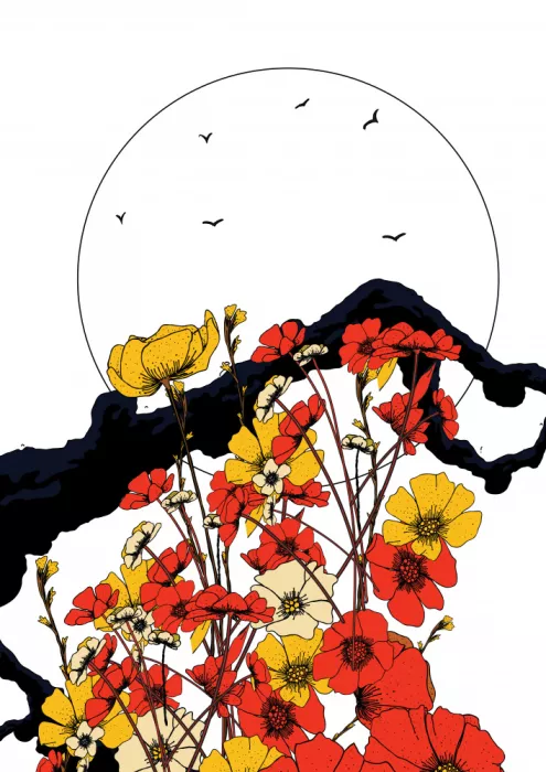 Nicholas: Blumen unter dem Vollmond