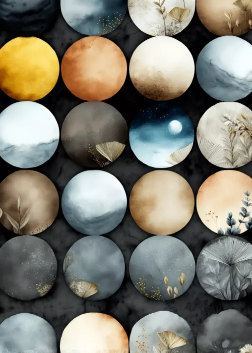 Jaszke, Justyna: Watercolor moons
