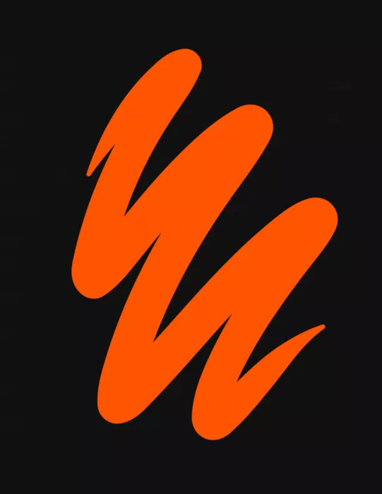 Nicholas: Pintura abstracta naranja y negra