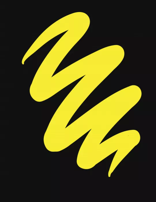 Nicholas: Trazo de pincel amarillo y negro