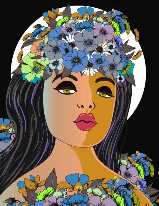 Nicholas: Woman Crown Of Flowers