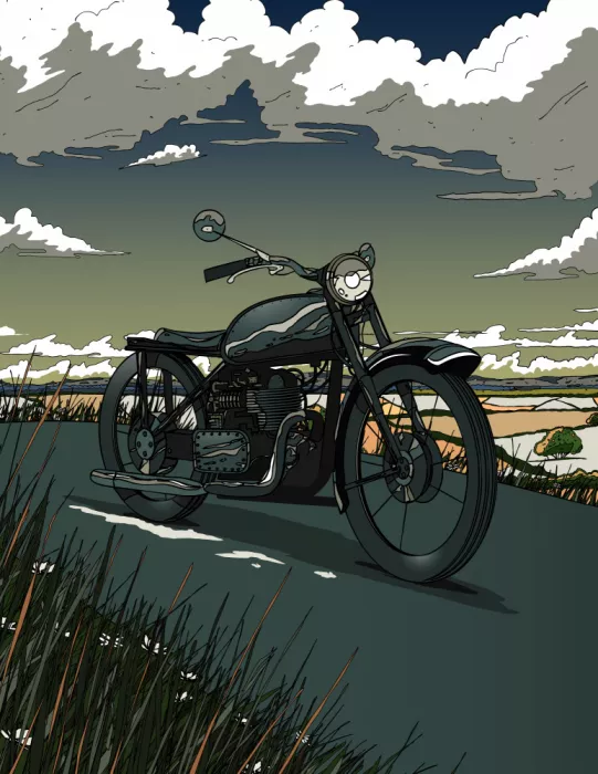 Nicholas: Vintage 1950s Motorbike