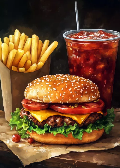 Jaszke, Justyna: Food Fast Burger chips