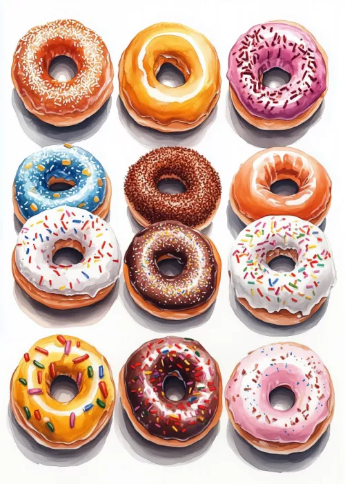 Jaszke, Justyna: Food sweet donuts