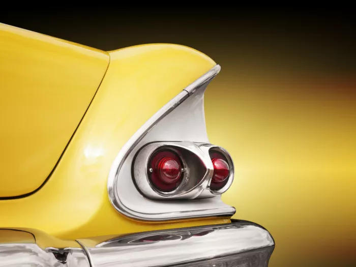 Gube, Beate: American classic car Bel Air 1958 Rear