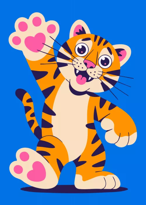Magnusson, Andreas: Glücklicher Tiger Blau