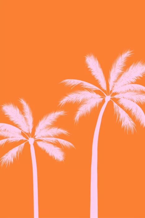 Menzenbach, Karen: Poster 60x90 Juniqe  0013 Palms Orange