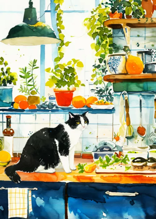 Jaszke, Justyna: Gato en la cocina