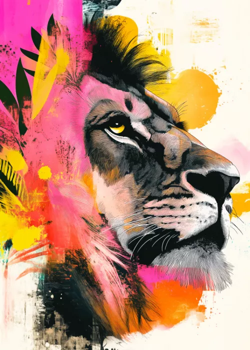 Jaszke, Justyna: Lion Animal Art (2)