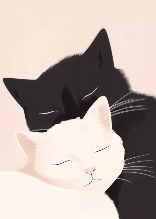 Magnusson, Andreas: Sich kuschelnde Katzen