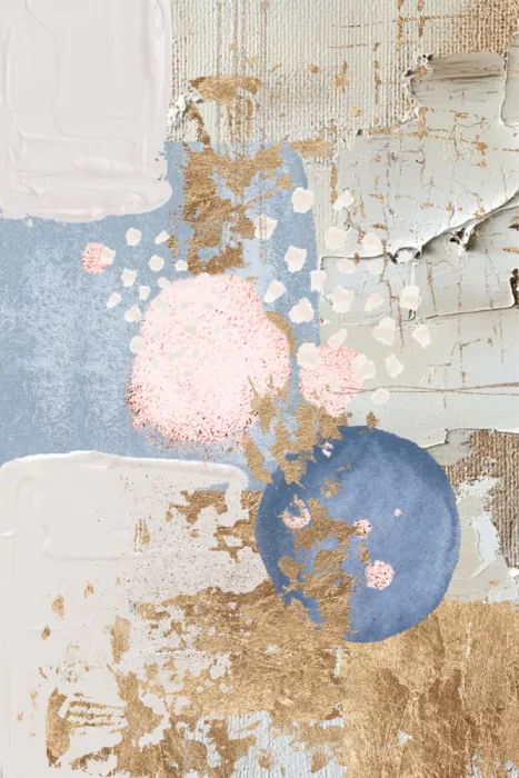 Moss, Ann Sally: Weiches Rosa und Blau 1