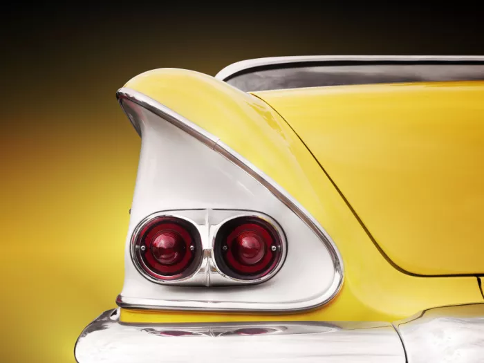 Gube, Beate: American classic car Bel Air 1958 Rear