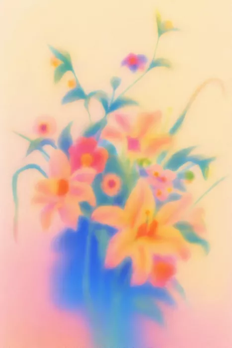 Studio, Floral Frida: Errötendes Lilien im Verblassen