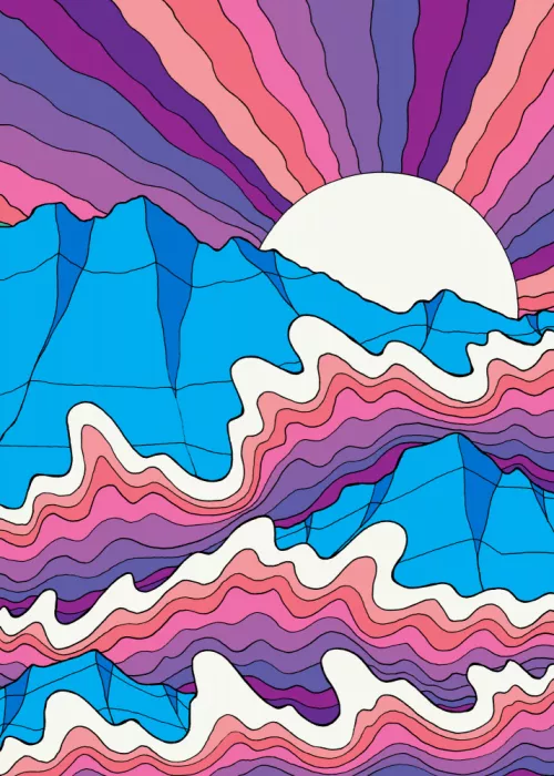 Wade, Stephen: Lever de soleil psychédélique sur la montagne