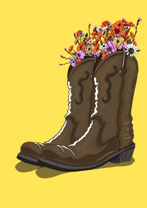 Nicholas: Cowboy-Stiefel mit Blumen
