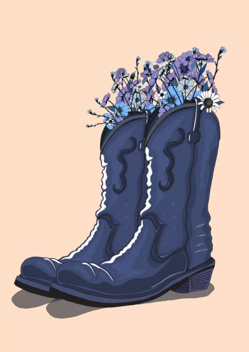 Nicholas: Cowboy-Stiefel mit Blumen