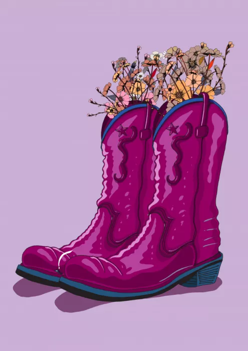 Nicholas: Cowboystiefel mit Blumen