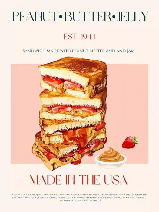 Khokhar, Nazma: Stapel aus Erdnussbutter und Marmeladensandwich