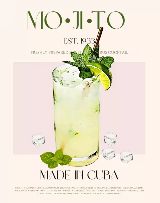 Khokhar, Nazma: Stampa Mojito Cocktail