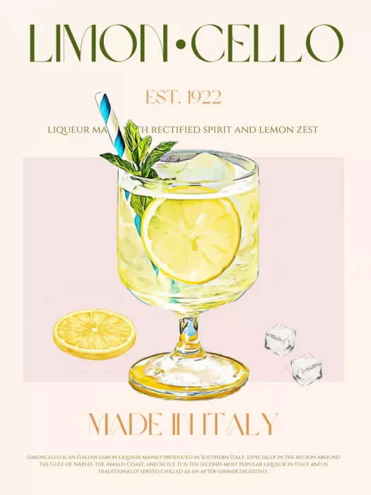 Khokhar, Nazma: Ilustración de una bebida Limoncello