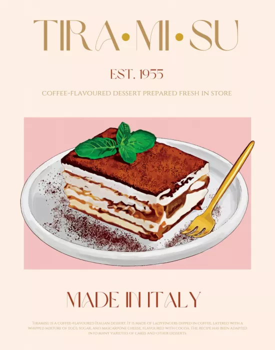 Khokhar, Nazma: Klassischer italienischer Tiramisu-Druck