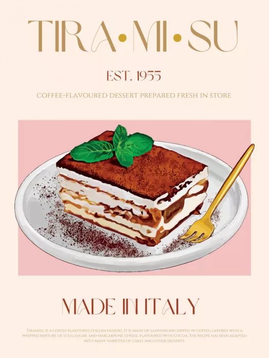 Khokhar, Nazma: Klassischer italienischer Tiramisu-Druck