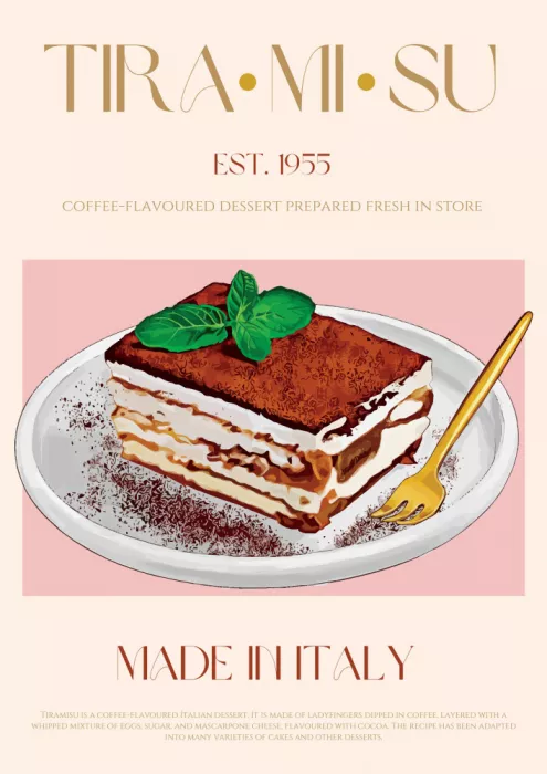 Khokhar, Nazma: Klassischer italienischer Tiramisu-Druck