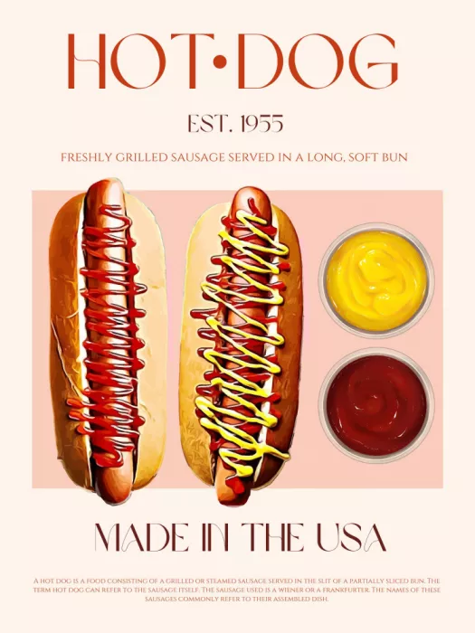 Khokhar, Nazma: Hot Dogs mit Senf und Ketchup