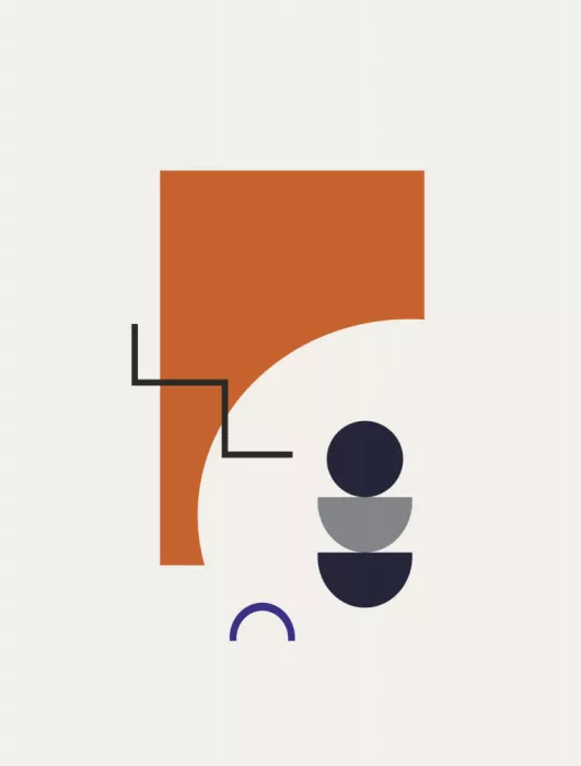 Kulkarni, Nilesh: Autumn Rhythm - Geometric Modern Art
