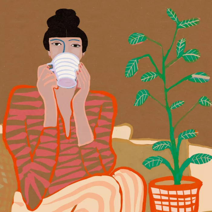 Bursic, Sharyn: Coffee First Lady relaxing
