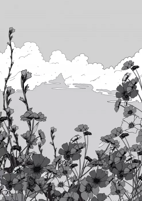 Nicholas: Florales en blanco y negro