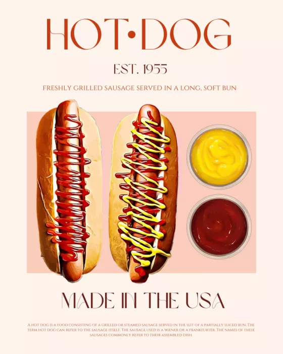 Khokhar, Nazma: Hot dog con Mostarda e Ketchup