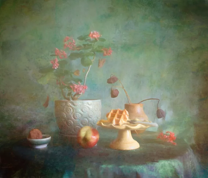 Zhou, Fangping: Geranium and Waffle