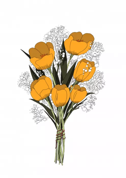 Nicholas: Ramo de tulipanes amarillos