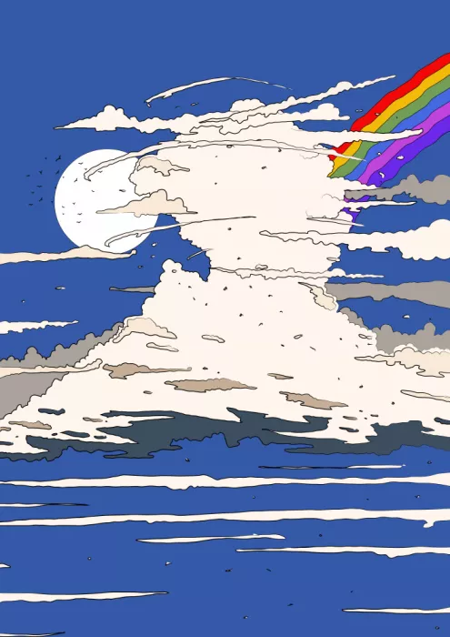Nicholas: Arco iris en nubes de tormenta