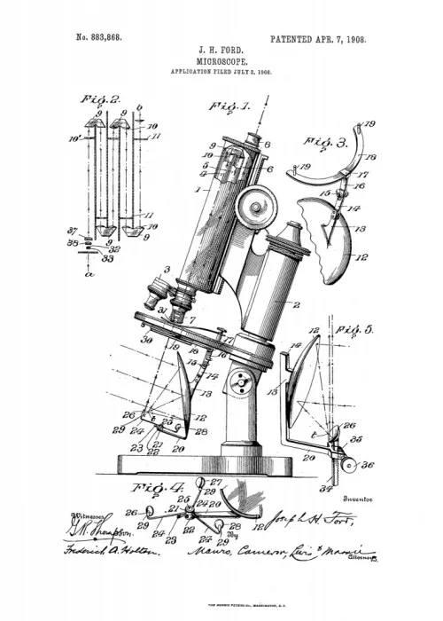 Magnusson, Andreas: Microscope Patent 1908