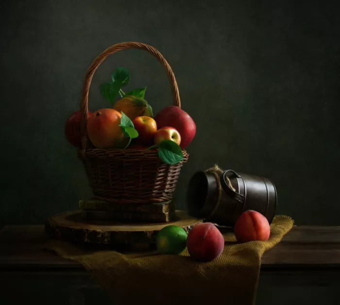 F., Yinan: Panier de fruits