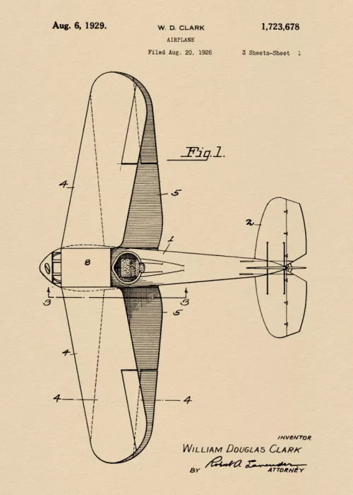 Magnusson, Andreas: Airplane Patent 1929