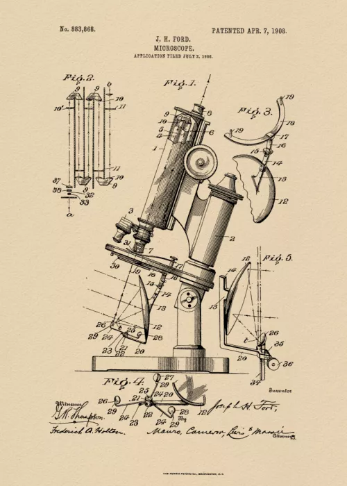 Magnusson, Andreas: Mikroskop-Patent 1908
